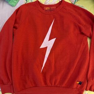 Aviator Nation Unisex Red Bolt Sweatshirt GUC size Medium
